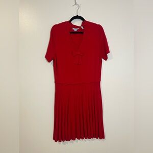 Draper James Red Midi Dress with Bow Accent Size XL